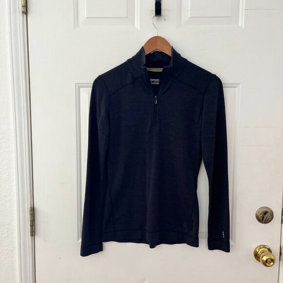 Smartwool Woman's Black 100% Merino Wool Base Layer Top Sz Med - Picture 3 of 9